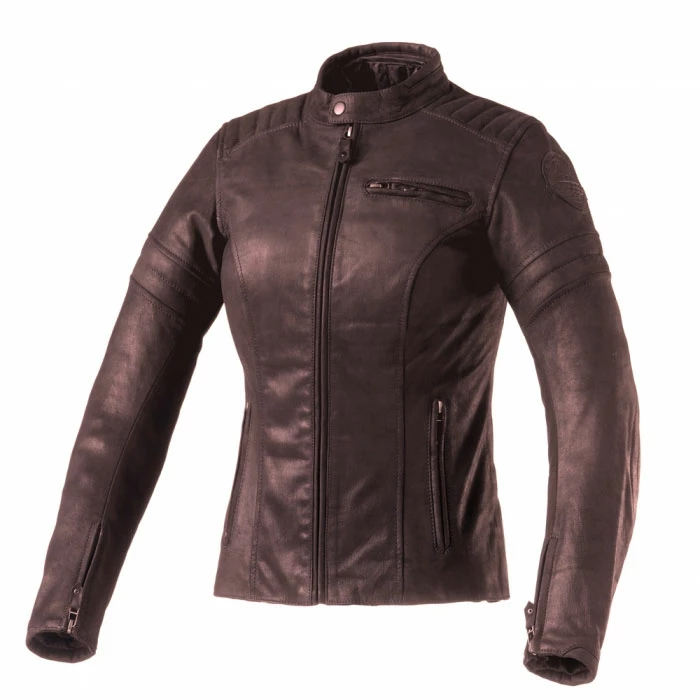 Giacca Pelle Donna Clover Bullet Pro Marrone 3 Giacca Pelle Donna Clover Bullet Pro Marrone