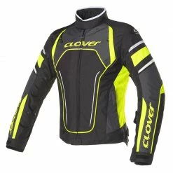 Tessuto Giacca Donna Clover Rainblade 2 Wp Nero Giallo